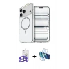 MARSİLYAN™- iPhone 17 Pro Max Kılıf Kıvılcım Form Prime - Siyah 3D Antistatik Cam Ekran Koruyucu + Bilvis Titan Kamera Lens - NLGY