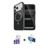 MARSİLYAN™- iPhone 17 Pro Max Kılıf Kıvılcım Form Prime - Siyah 3D Antistatik Cam Ekran Koruyucu + Bilvis Titan Kamera Lens - LT