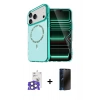 MARSİLYAN™- iPhone 17 Pro Max Kılıf Kıvılcım Form Prime - Siyah 3D Antistatik Hayalet Cam Ekran Koruyucu + Bilvis Titan Kamera Lens - NLGY