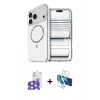 MARSİLYAN™- iPhone 17 Pro Max Kılıf Kıvılcım Form Prime - Siyah 3D Antistatik Seramik Nano Ekran Koruyucu + Bilvis Titan Kamera Lens - TU