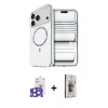 MARSİLYAN™- iPhone 17 Pro Max Kılıf Kıvılcım Form Prime - Siyah Bilvis 3D Cam Ekran Koruyucu + Bilvis Titan Kamera Lens - NLGY