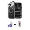 MARSİLYAN™- iPhone 17 Pro Max Kılıf Kıvılcım Form Prime - Siyah Bilvis 3D Cam Ekran Koruyucu + Bilvis Titan Kamera Lens - NLGY