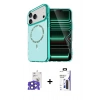MARSİLYAN™- iPhone 17 Pro Max Kılıf Kıvılcım Form Prime - Siyah Bilvis 3X AR Hayalet Cam Ekran Koruyucu + Bilvis Titan Kamera Lens - LT