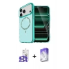 MARSİLYAN™- iPhone 17 Pro Max Kılıf Kıvılcım Form Prime - Siyah Bilvis 5in1 3D Magic Cam Ekran Koruyucu + Bilvis Titan Kamera Lens - GS