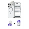 MARSİLYAN™- iPhone 17 Pro Max Kılıf Kıvılcım Form Prime - Siyah Bilvis 5in1 3D Magic Cam Ekran Koruyucu + Bilvis Titan Kamera Lens - GS
