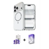 MARSİLYAN™- iPhone 17 Pro Max Kılıf Kıvılcım Form Prime - Siyah Bilvis 5in1 3D Magic Cam Ekran Koruyucu + Bilvis Titan Kamera Lens - TU