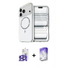 MARSİLYAN™- iPhone 17 Pro Max Kılıf Kıvılcım Form Prime - Siyah Bilvis 5in1 3D Magic Cam Ekran Koruyucu + Bilvis Titan Kamera Lens - LT