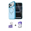 MARSİLYAN™- iPhone 17 Pro Max Kılıf Kıvılcım Form Prime - Siyah Bilvis 5in1 3D Magic Cam Ekran Koruyucu + Bilvis Titan Kamera Lens - GS