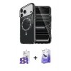 MARSİLYAN™- iPhone 17 Pro Max Kılıf Kıvılcım Form Prime - Siyah Bilvis 5in1 5D Magic Hayalet Cam Ekran Koruyucu + Bilvis Titan Kamera Lens - TU