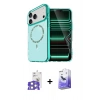 MARSİLYAN™- iPhone 17 Pro Max Kılıf Kıvılcım Form Prime - Siyah Bilvis 5in1 5D Magic Hayalet Cam Ekran Koruyucu + Bilvis Titan Kamera Lens - GS