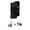 MARSİLYAN™- iPhone 17 Pro Max Kılıf Kıvılcım Işık Serisi - Siyah 3D Antistatik Cam Ekran Koruyucu + Bilvis Titan Kamera Lens - TU