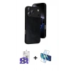 MARSİLYAN™- iPhone 17 Pro Max Kılıf Kıvılcım Işık Serisi - Siyah 3D Antistatik Cam Ekran Koruyucu + Bilvis Titan Kamera Lens - LT