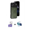 MARSİLYAN™- iPhone 17 Pro Max Kılıf Kıvılcım Işık Serisi - Siyah 3D Antistatik Cam Ekran Koruyucu + Bilvis Titan Kamera Lens - GS