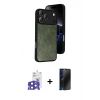 MARSİLYAN™- iPhone 17 Pro Max Kılıf Kıvılcım Işık Serisi - Siyah 3D Antistatik Hayalet Cam Ekran Koruyucu + Bilvis Titan Kamera Lens - LT