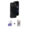MARSİLYAN™- iPhone 17 Pro Max Kılıf Kıvılcım Işık Serisi - Siyah Bilvis 3D Cam Ekran Koruyucu + Bilvis Titan Kamera Lens - LT