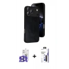 MARSİLYAN™- iPhone 17 Pro Max Kılıf Kıvılcım Işık Serisi - Siyah Bilvis 3X AR Hayalet Cam Ekran Koruyucu + Bilvis Titan Kamera Lens - LT