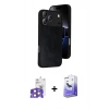 MARSİLYAN™- iPhone 17 Pro Max Kılıf Kıvılcım Işık Serisi - Siyah Bilvis 5in1 5D Magic Hayalet Cam Ekran Koruyucu + Bilvis Titan Kamera Lens - TU