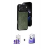 MARSİLYAN™- iPhone 17 Pro Max Kılıf Kıvılcım Işık Serisi - Siyah Bilvis 5in1 5D Magic Hayalet Cam Ekran Koruyucu + Bilvis Titan Kamera Lens - TU