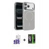MARSİLYAN™- iPhone 17 Pro Max Kılıf Kıvılcım Klasik - Şeffaf 360 Full Body Arka Koruyucu + Bilvis Titan Kamera Lens - LT