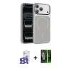 MARSİLYAN™- iPhone 17 Pro Max Kılıf Kıvılcım Klasik - Şeffaf 360 Full Body Arka Koruyucu + Bilvis Titan Kamera Lens - NLGY