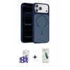 MARSİLYAN™- iPhone 17 Pro Max Kılıf Kıvılcım Klasik - Şeffaf Pasifik Cam Ekran Koruyucu + Bilvis Titan Kamera Lens - LT