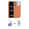 MARSİLYAN™- iPhone 17 Pro Max Kılıf Kıvılcım Klasik - Şeffaf Pasifik Cam Ekran Koruyucu + Bilvis Titan Kamera Lens - GS