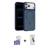 MARSİLYAN™- iPhone 17 Pro Max Kılıf Kıvılcım Klasik - Şeffaf Pasifik Cam Ekran Koruyucu + Bilvis Titan Kamera Lens - TU