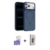 MARSİLYAN™- iPhone 17 Pro Max Kılıf Kıvılcım Klasik - Siyah Bilvis 3D Cam Ekran Koruyucu + Bilvis Titan Kamera Lens - NLGY