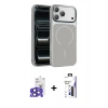 MARSİLYAN™- iPhone 17 Pro Max Kılıf Kıvılcım Klasik - Siyah Bilvis 3X AR Hayalet Cam Ekran Koruyucu + Bilvis Titan Kamera Lens - LT