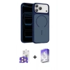 MARSİLYAN™- iPhone 17 Pro Max Kılıf Kıvılcım Klasik - Siyah Bilvis 5in1 3D Magic Cam Ekran Koruyucu + Bilvis Titan Kamera Lens - TU