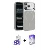 MARSİLYAN™- iPhone 17 Pro Max Kılıf Kıvılcım Klasik - Siyah Bilvis 5in1 3D Magic Cam Ekran Koruyucu + Bilvis Titan Kamera Lens - LT