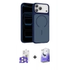 MARSİLYAN™- iPhone 17 Pro Max Kılıf Kıvılcım Klasik - Siyah Bilvis 5in1 5D Magic Hayalet Cam Ekran Koruyucu + Bilvis Titan Kamera Lens - GS