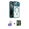 MARSİLYAN™- iPhone 17 Pro Max Kılıf Kıvılcım Prime - Şeffaf 360 Full Body Arka Koruyucu + Bilvis Titan Kamera Lens - TU