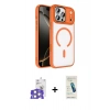 MARSİLYAN™- iPhone 17 Pro Max Kılıf Kıvılcım Prime - Şeffaf Pasifik Cam Ekran Koruyucu + Bilvis Titan Kamera Lens - GS