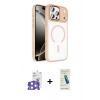 MARSİLYAN™- iPhone 17 Pro Max Kılıf Kıvılcım Prime - Şeffaf Pasifik Cam Ekran Koruyucu + Bilvis Titan Kamera Lens - GS