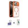 MARSİLYAN™- iPhone 17 Pro Max Kılıf Kıvılcım Prime - Şeffaf Pasifik Cam Ekran Koruyucu + Bilvis Titan Kamera Lens - LT