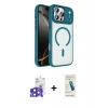 MARSİLYAN™- iPhone 17 Pro Max Kılıf Kıvılcım Prime - Şeffaf Pasifik Cam Ekran Koruyucu + Bilvis Titan Kamera Lens - LT