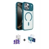 MARSİLYAN™- iPhone 17 Pro Max Kılıf Kıvılcım Prime - Siyah 3D Antistatik Cam Ekran Koruyucu + Bilvis Titan Kamera Lens - TU
