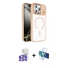 MARSİLYAN™- iPhone 17 Pro Max Kılıf Kıvılcım Prime - Siyah 3D Antistatik Cam Ekran Koruyucu + Bilvis Titan Kamera Lens - GS