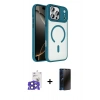 MARSİLYAN™- iPhone 17 Pro Max Kılıf Kıvılcım Prime - Siyah 3D Antistatik Hayalet Cam Ekran Koruyucu + Bilvis Titan Kamera Lens - LT