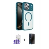 MARSİLYAN™- iPhone 17 Pro Max Kılıf Kıvılcım Prime - Siyah 3D Antistatik Hayalet Cam Ekran Koruyucu + Bilvis Titan Kamera Lens - GS