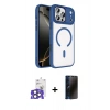 MARSİLYAN™- iPhone 17 Pro Max Kılıf Kıvılcım Prime - Siyah 3D Antistatik Hayalet Cam Ekran Koruyucu + Bilvis Titan Kamera Lens - NLGY