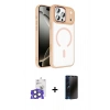 MARSİLYAN™- iPhone 17 Pro Max Kılıf Kıvılcım Prime - Siyah 3D Antistatik Hayalet Cam Ekran Koruyucu + Bilvis Titan Kamera Lens - NLGY