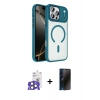 MARSİLYAN™- iPhone 17 Pro Max Kılıf Kıvılcım Prime - Siyah 3D Antistatik Hayalet Cam Ekran Koruyucu + Bilvis Titan Kamera Lens - NLGY