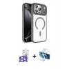 MARSİLYAN™- iPhone 17 Pro Max Kılıf Kıvılcım Prime - Siyah 3D Antistatik Seramik Nano Ekran Koruyucu + Bilvis Titan Kamera Lens - GS