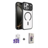 MARSİLYAN™- iPhone 17 Pro Max Kılıf Kıvılcım Prime - Siyah Bilvis 3D Cam Ekran Koruyucu + Bilvis Titan Kamera Lens - TU