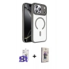 MARSİLYAN™- iPhone 17 Pro Max Kılıf Kıvılcım Prime - Siyah Bilvis 3D Cam Ekran Koruyucu + Bilvis Titan Kamera Lens - LT