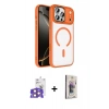 MARSİLYAN™- iPhone 17 Pro Max Kılıf Kıvılcım Prime - Siyah Bilvis 3D Cam Ekran Koruyucu + Bilvis Titan Kamera Lens - TU