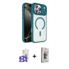 MARSİLYAN™- iPhone 17 Pro Max Kılıf Kıvılcım Prime - Siyah Bilvis 3D Cam Ekran Koruyucu + Gümüş Bilvis Titan Kamera Lens