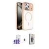 MARSİLYAN™- iPhone 17 Pro Max Kılıf Kıvılcım Prime - Siyah Bilvis 3D Cam Ekran Koruyucu + Gümüş Bilvis Titan Kamera Lens